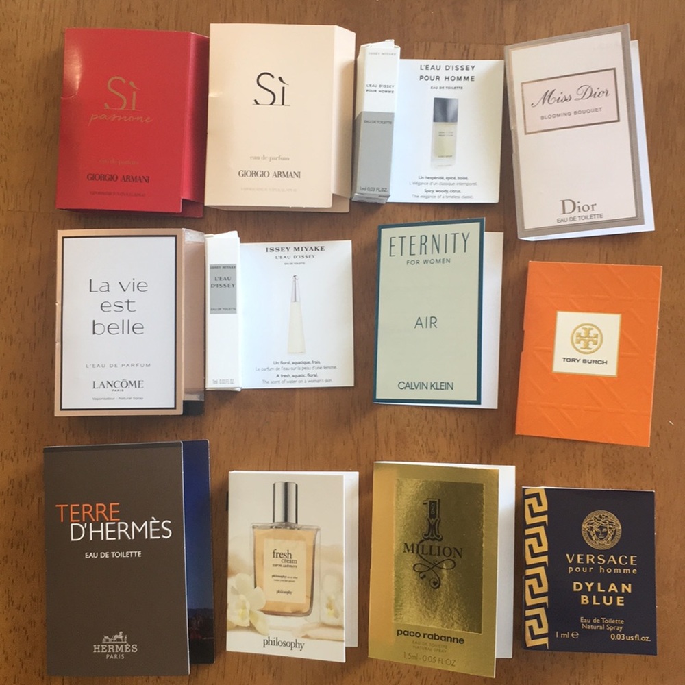 Fragrance lot of samples. 12 total.